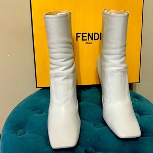 Authentic Fendi 105MM Freedom Calf Leather boots.